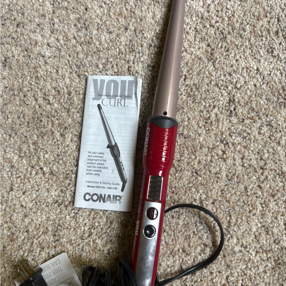 Conair Curling Wand in Red and Gold